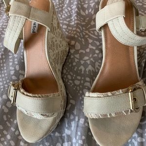 Cream and gold wedges